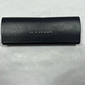 Burberry Sunglasses Eyeglasses Black Logo Leather Hard Case Magnetic Closure